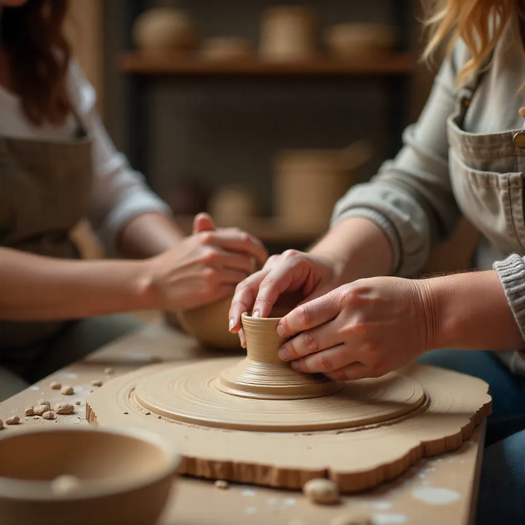 Unglazed ceramic piece showing natural clay texture